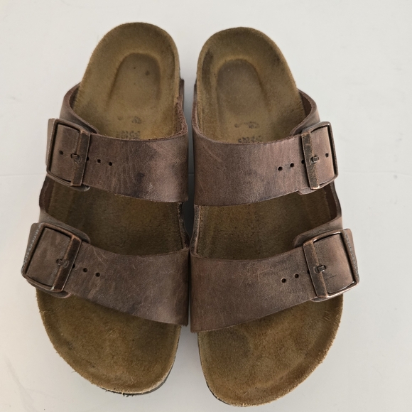 Birkenstocks Brown Leather Sandals - Picture 4 of 9
